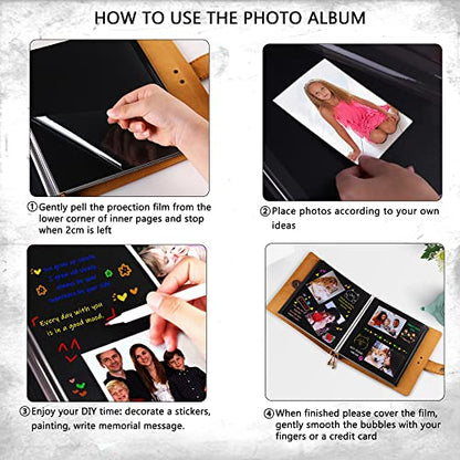 Leather photo Album Self Adhesive Pages, Handamde Leather Scrapbook Photo Album, Wedding Family Album, Holds 3x5, 4x6, 5x7, 6x8 Photos - Wine - color: Wine, size: 9.6x9.6x1.3