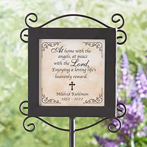 Let's Make Memories Personalized Garden Remembrance Stake - Sympathy - in Memoriam - color: At Home With the Angels