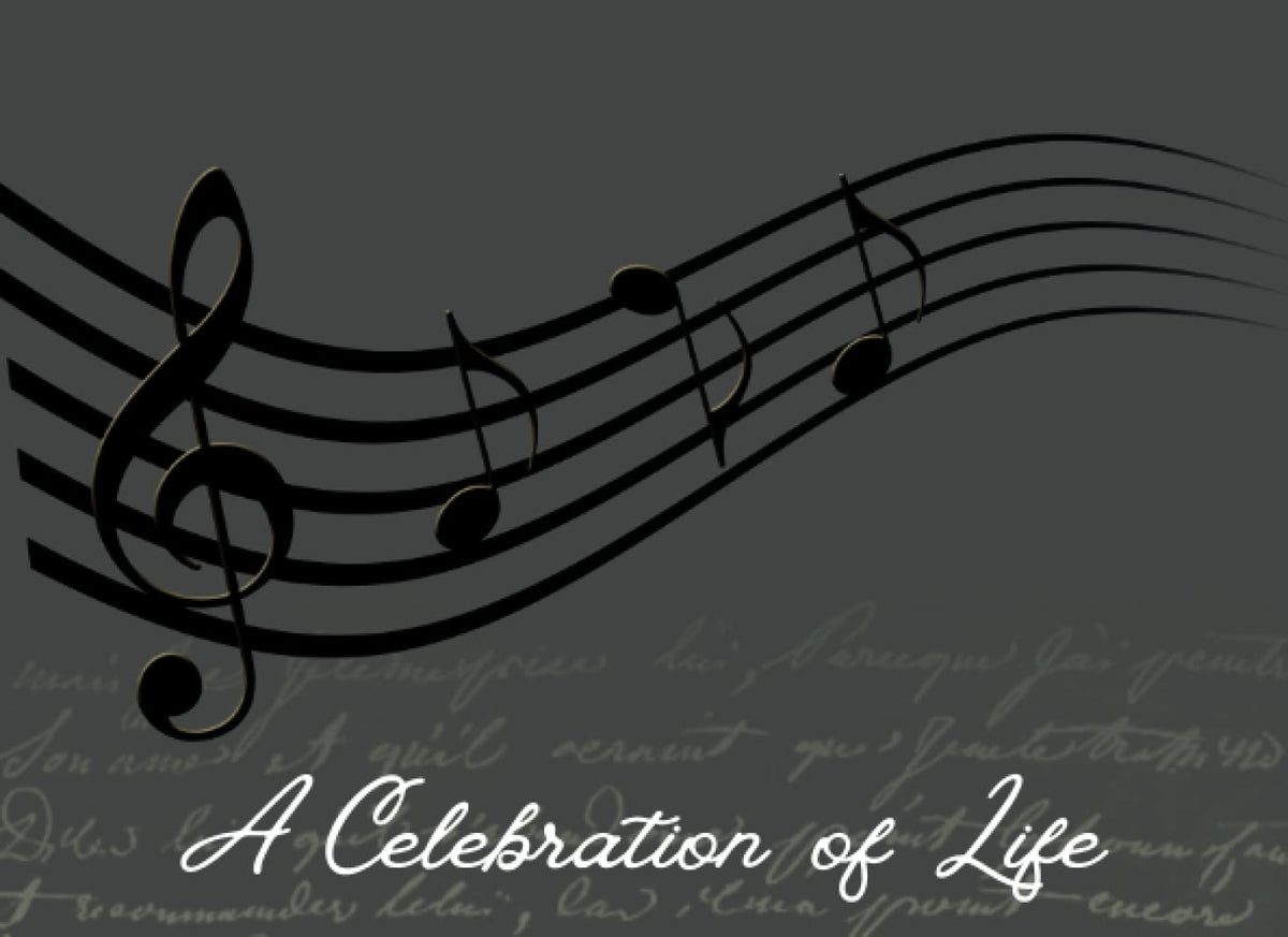 A Celebration of Life: Funeral Guest Book - Music Picture Themed Cover