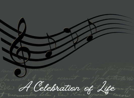 A Celebration of Life: Funeral Guest Book - Music Picture Themed Cover