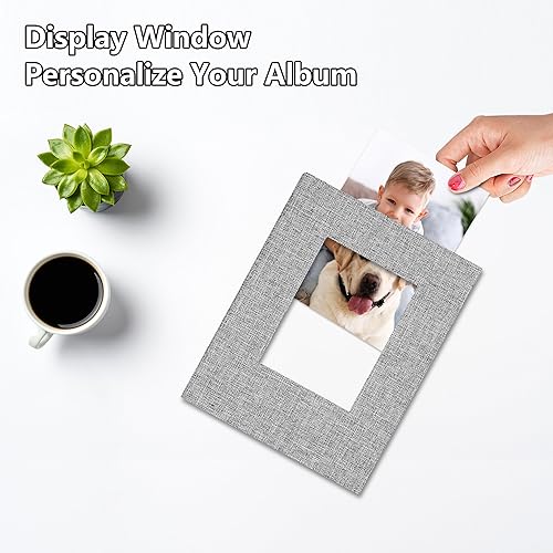 Photo Album 4x6 52 Pockets Photo Albums with Linen Cover Picture Albums for Family, Wedding, Baby, Photo Book Holds Vertical Pictures Grey - color: Grey, size: 52 Pockets
