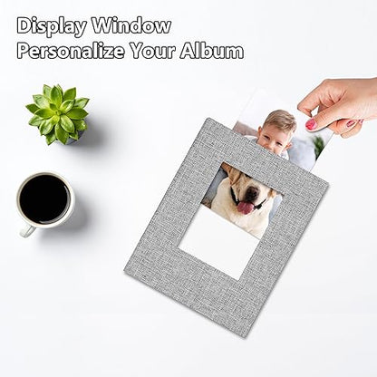Photo Album 4x6 52 Pockets Photo Albums with Linen Cover Picture Albums for Family, Wedding, Baby, Photo Book Holds Vertical Pictures Grey - color: Grey, size: 52 Pockets