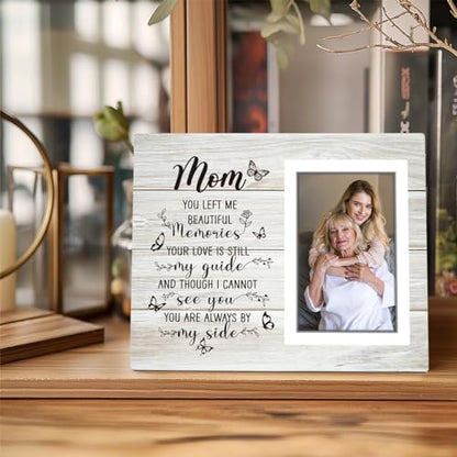 Memorial Photo Frame for Loss of Mother, Sympathy Gift for Mom, Bereavement Gift, Fits 4x6 In Photo