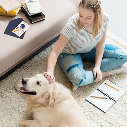 EYxsaxenk Loss of Pet Sympathy Gift - Blue Gold Foil Mini Paw Pocket Hug and Rainbow Bridge Memorial Card Envelope Remembrance Gift for Loss of Dog Cat Sympathy Favor Pet Lover Adult Stress Relief Toy - color: Blue + Rainbow Card