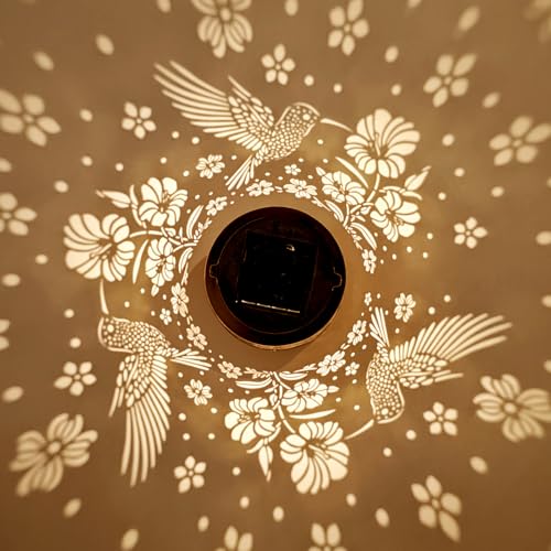 Hummingbird Solar Lanterns Outdoor Waterproof Garden Decor Birthday Gifts for Women Mom Grandma Hanging Solar Lights Metal Lantern Decoration Outside for Porch,Patio,Yard,Backyard - style: J. 1 Pack Hummingbird Lantern
