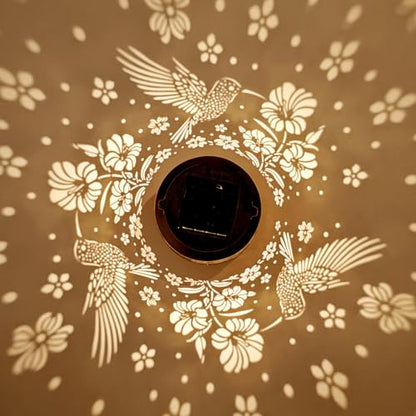 Hummingbird Solar Lanterns Outdoor Waterproof Garden Decor Birthday Gifts for Women Mom Grandma Hanging Solar Lights Metal Lantern Decoration Outside for Porch,Patio,Yard,Backyard - style: J. 1 Pack Hummingbird Lantern