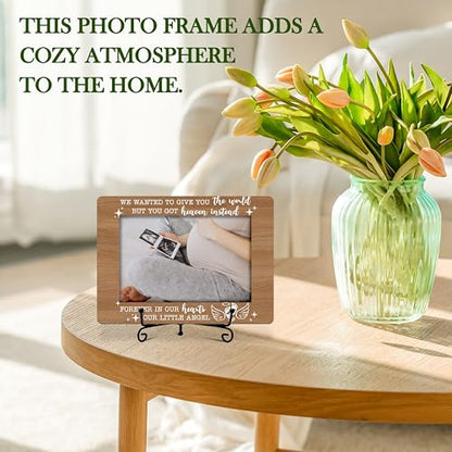 Miscarriage Photo Frame, Sonogram Memorial Wooden Picture Frame, Sympathy Frame For Loss of Loved One, Goodness Miscarriage Gifts, Infant Loss Memorial Gifts For Mom Dad, 15