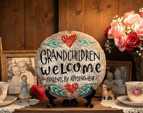 Outdoor/Garden Stepping Stones - Grandma and Grandpa Gifts - Great Grandma Gifts (Grandparents Day Gift Grandchildren Welcome Home) - color: Grandma and Grandpa Gift