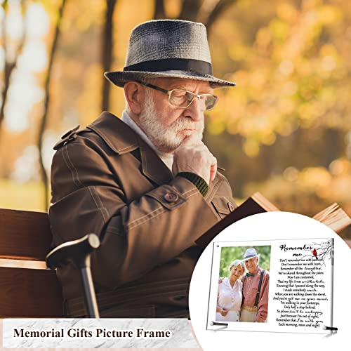 Roowest 1 Pcs Cardinal Memorial Acrylic Picture Frame 7x10 Inch Magnetic | Sympathy Gifts Loss of Loved One, Remembrance Bereavement Gifts, Funeral Memorial for Family, Magnetic Closure Decor - style: Cardinal