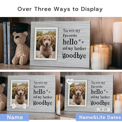 Dog Memorial Gifts for Loss of Dog,Cat,Pets Loss Memorial Frame