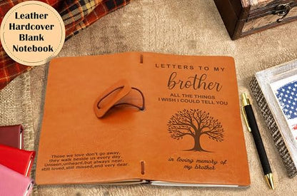 ZVMIS Brother Memorial Remembrance Gift-Bereavement Gift-Refillable Travel Photo Diary Journal-Sympathy Presents for Loss of Loved One-Letters To My Brother,All The Things-In Loving Memory - style: Style34-2-letters to my brother