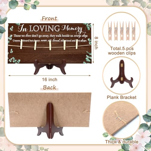 RattanView Wood Memory Sign 16 x 8 Inch in Loving Memory, Eucalyptus 3 - style: Eucalyptus 3