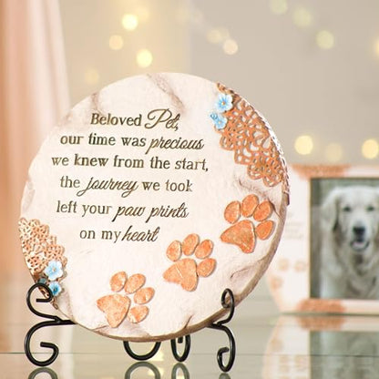 Pavilion Gift Company 19059 Light Your Way Memorial Garden Stone, 10-Inch, Beloved Pet