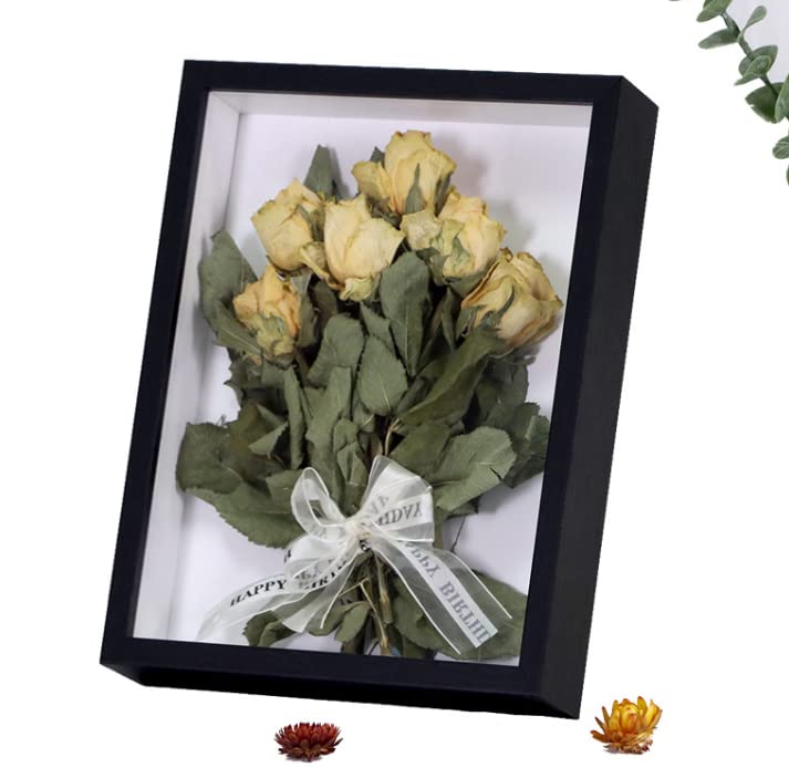 Shadow Box Picture Frame,Frame for Dried Flowers,1.2" Deep Hollow Display Frame,Graduation Cap Shadow Box for Wall and Tabletop Display Bouquet Mementos Medals Photos Memory Box (12x16“)