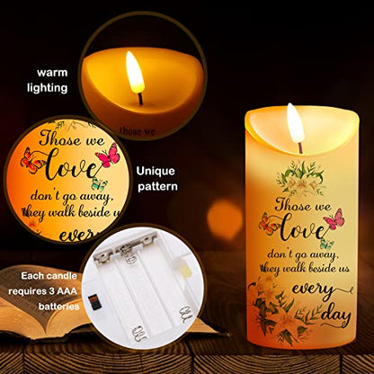 Gerrii Flameless Cardinal Memorial Sympathy Candle LED Battery,Elegant Style - style: Elegant Style