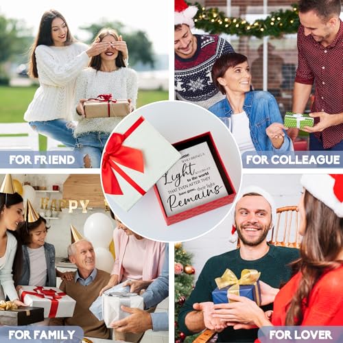 Sympathy Wooden Sign With Stand, There Are Some Who Bring A Light To The World Desktop Decoration, Memorial Gifts For Loved One Mom Dad Grandma Grandpa, Bereavement Sign for Farmhouse Home Office -13 - style: Light
