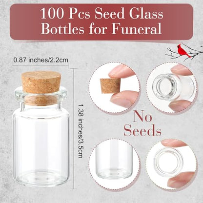 Tanlade 100 Set Funeral Favor Memorial Seed Packet for Guest, Cardinal - style: Cardinal