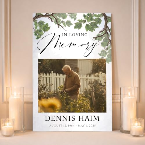 Personalized Editable Funeral Welcome Sign, SUNFLOWER - Large Weather-Resistant PVC Sign, 12' x 18', 24' x 18', 36' x 24' - color: #Version 13
