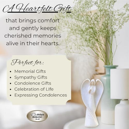 Angel Statue Sympathy Gift, Memorial Figurine for Healing and Comfort, Bereavement Remembrance Keepsake to Honor and Celebrate the Life of a Loved One, Condolence Gift for Family, Friends, Coworkers