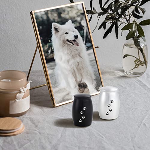 2.67 Inches Small Memorial Urns for Dog or Cat Ashes Set of 2 - color: Set of 2