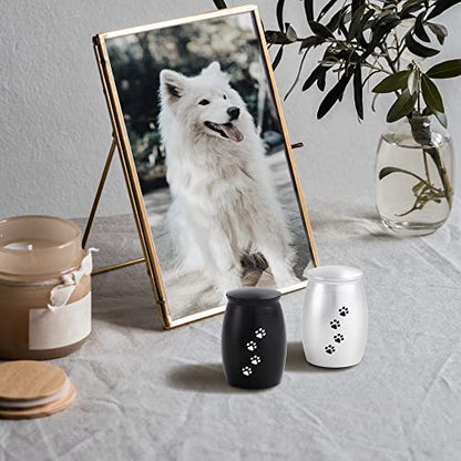 2.67 Inches Small Memorial Urns for Dog or Cat Ashes Set of 2 - color: Set of 2