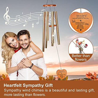 Wind Chimes for Outside,30" Large Deep Tone Sympathy Chimes, Memorial Loss of Loved One Mother Father, Meaningful Bereavement/Memorial/Sympathy Gift in Memory a one - size: 30"