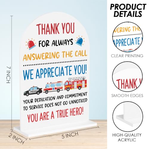 First Responders Appreciation Sign We Appreciate You Decorations 1972 - color: Appreciate