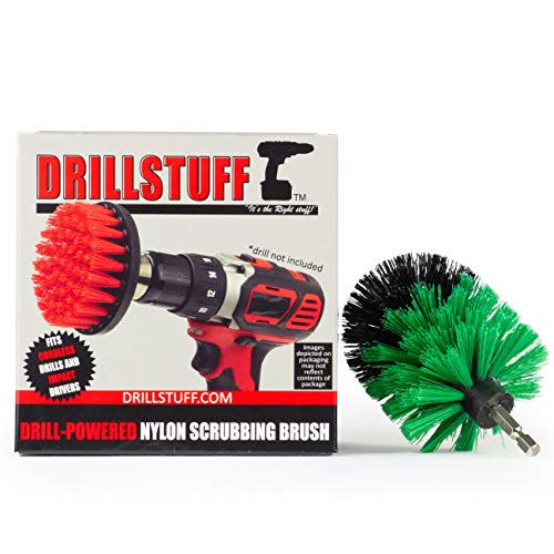 Dish Washing Brush - Sink Scrubber - Pot Cleaning Brush - Skillet Cleaner | Kitchen Brush Accessories - Kitchen Cleaning Supplies - Stovetop Scrub Brush - Oven Cleaning Tool - Countertop Scrub Brush - color: Green, size: Mini Drill Brush
