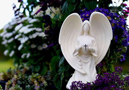 Comfort the Grieving with a Solar Angel Statue with Sympathy Poem – 8" Light Up Memorial Gift for Loss of Loved One – Bereavement Garden or Home Tribute – Lasting Funeral Remembrance