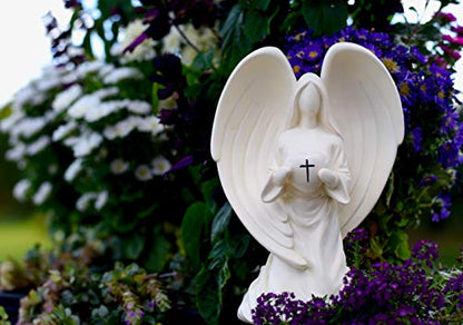 Comfort the Grieving with a Solar Angel Statue with Sympathy Poem – 8" Light Up Memorial Gift for Loss of Loved One – Bereavement Garden or Home Tribute – Lasting Funeral Remembrance