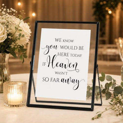 Calculs Wedding Memorial Sign, Black 8x10 Floating Picture Frame - color: Metal Black-10x8in