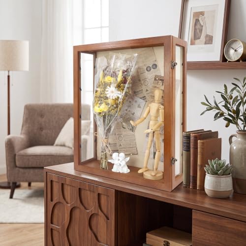 16x20x6 Extra Deep Shadow Box with Large 3 Removable Panels,Carbonized - color: Carbonized, size: 16x20x6