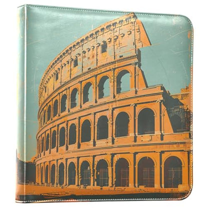 JIPONI The Colosseum in Ancient Rome Large Photo Album, DIY Leather Cover Scrapbook Albums for 4x6 5x7 6x8 Pictures, Self Adhesive Memory Book for Wedding, Baby, Family - color: Colosseum