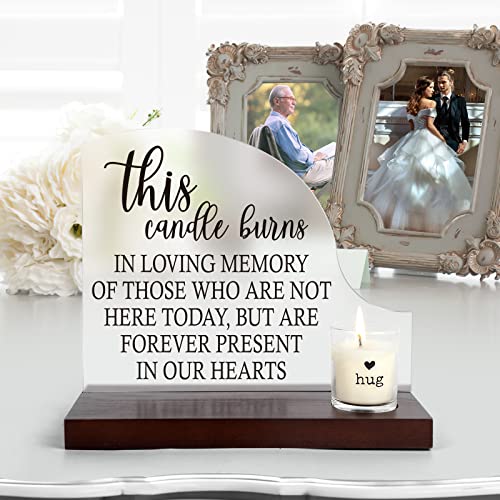 in loving memory wedding sign,wedding decorations,memorial candle,in memory of loved one gifts,wedding signs for ceremony and reception,fall wedding decorations,yahrzeit memorial candles, - color: Walnut