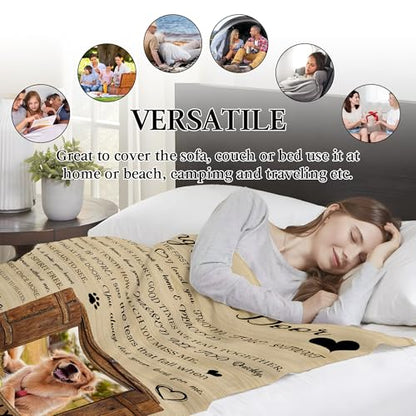 Ship Next Day, Customized Pet Memorial Gifts, Custom Dog Blanket with Picture Name, Personalized Pet Memorial Photo Blanket, Loss of Pet Sympathy Gift, Dog Passing Away Bereavement Gifts - color: Dog Blanket 5