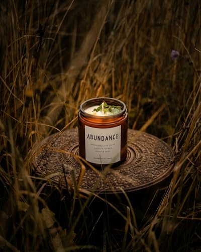 Natural Crystal Candle,Abundance, Crystal Ritual, Spiritual, Money Prosperity, Candle Spell.(Abundance) - style: Abundance