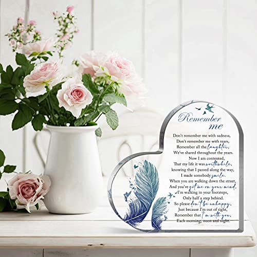 Sympathy Gift, Loss of Loved One Loss of Family Member Condolence Gifts, Condolence Gift for Loss of Loved One, Sentimental Gifts for Home, Bereavement Gift Acrylic Heart Sympathy Memorial Remember Me - style: 006