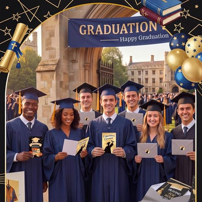 Eaasty 50 Sets Christian Graduation Greeting Cards with Envelopes Stickers - style: Christian Graduation
