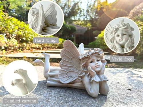 MeritMode Fairy Garden Figurines - Angel Statue with Butterfly - style: fairy Garden statue