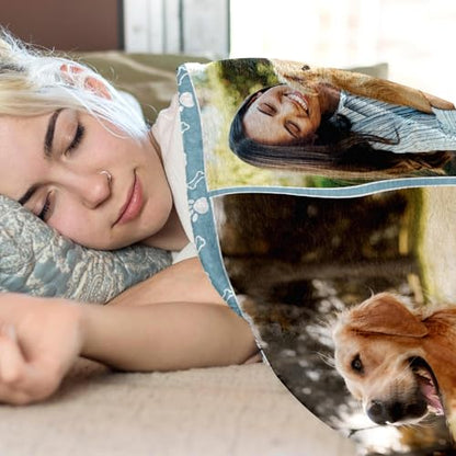 Ship Next Day, Custom Pet Memorial Blanket with Photos - Printed in USA, Personalized Pet Memorial Gifts for Dogs Cats Loss of Pet Sympathy Gift Dog Bereavement Remembrance Pet Loss Gifts - color: Style 15 - Pet