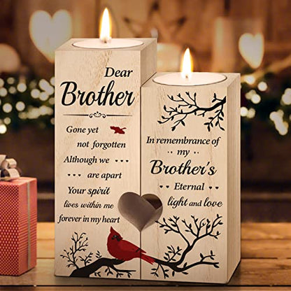 SteadStyle Memorial Gifts for Loss of Brother, Memorial Candlestick Gifts - style: Brother