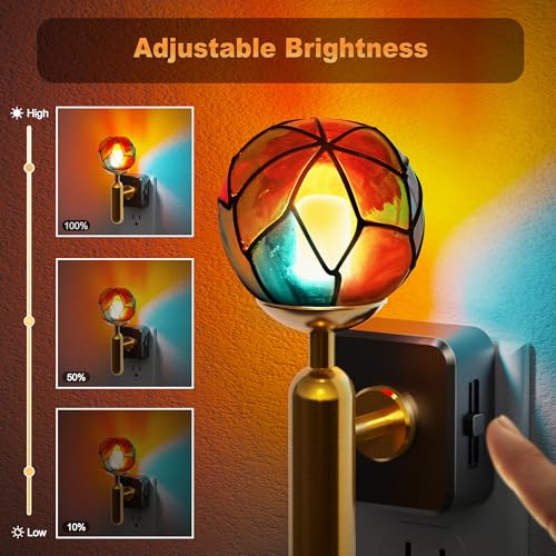 JandCase Night Light Plug in, Night Lights Plug into Wall - color: Colorful Globe-3000K, size: 1 Pack