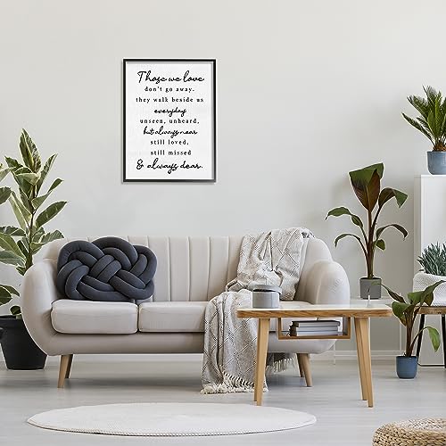 Those We Love Poem Rustic, 24 x 30 Inch Framed Giclée Print | Stupell Industries · By Lil' Rue · Ready to hang · Thoughtful gift for any room · Made in USA - color: Midnight Black (Textured), size: 30"L x 24"W