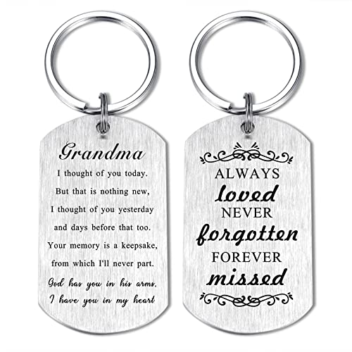 Alotozo Memorial Gifts - Sympathy Keychain for Loss of Loved One - color: Grandma Memorial Gifts