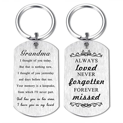 Alotozo Memorial Gifts - Sympathy Keychain for Loss of Loved One - color: Grandma Memorial Gifts