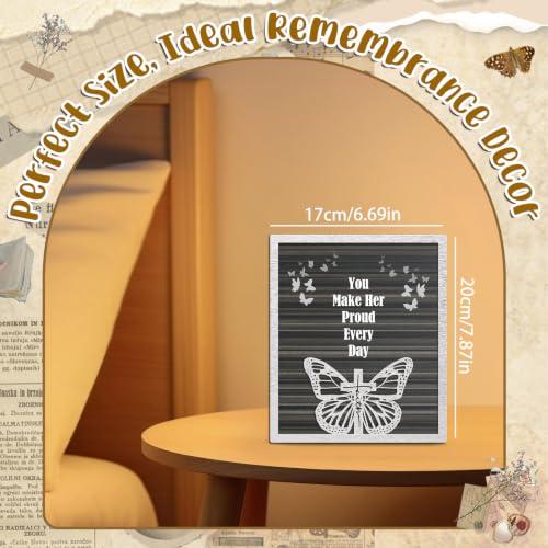 Memorial Plaque Sympathy Gifts for Loss of Loved One, "You Make Her Proud Every Day" Wooden Remembrance Sign for Bereavement, Funeral, Remembrance or Condolences - style: Make Her Proud