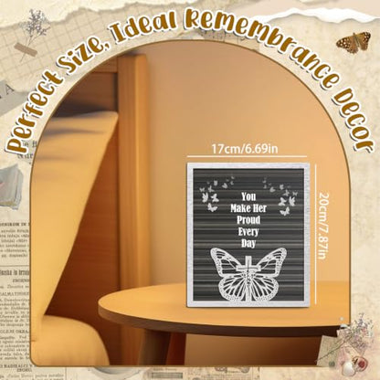 Memorial Plaque Sympathy Gifts for Loss of Loved One, "You Make Her Proud Every Day" Wooden Remembrance Sign for Bereavement, Funeral, Remembrance or Condolences - style: Make Her Proud