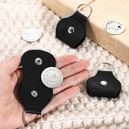 6 Pcs Pocket Hug Token Keychain Christian Gift Long Distance Relationship Keepsake for Women Men Patients(Words Style) - style: Words Style