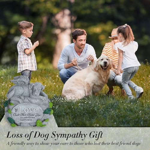 Dog Memorial Gifts for Loss of Dog - Forever My Guardian Angel Garden Dog Memorial Stone，Dog Passing Away Sympathy Gifts - Thoughtful Pet Loss Sympathy Gifts