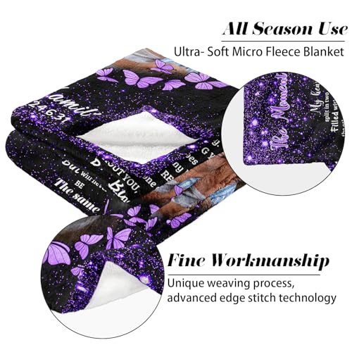 Vsmoedb Custom Memorial Blanket with Pictures for Loss of Loved One - color: Select10